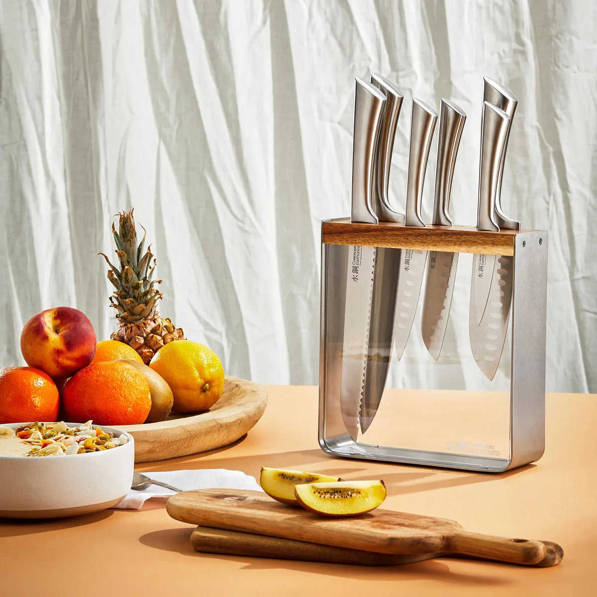  Damashiro® Kinzoku Knivblok - 7 Dele