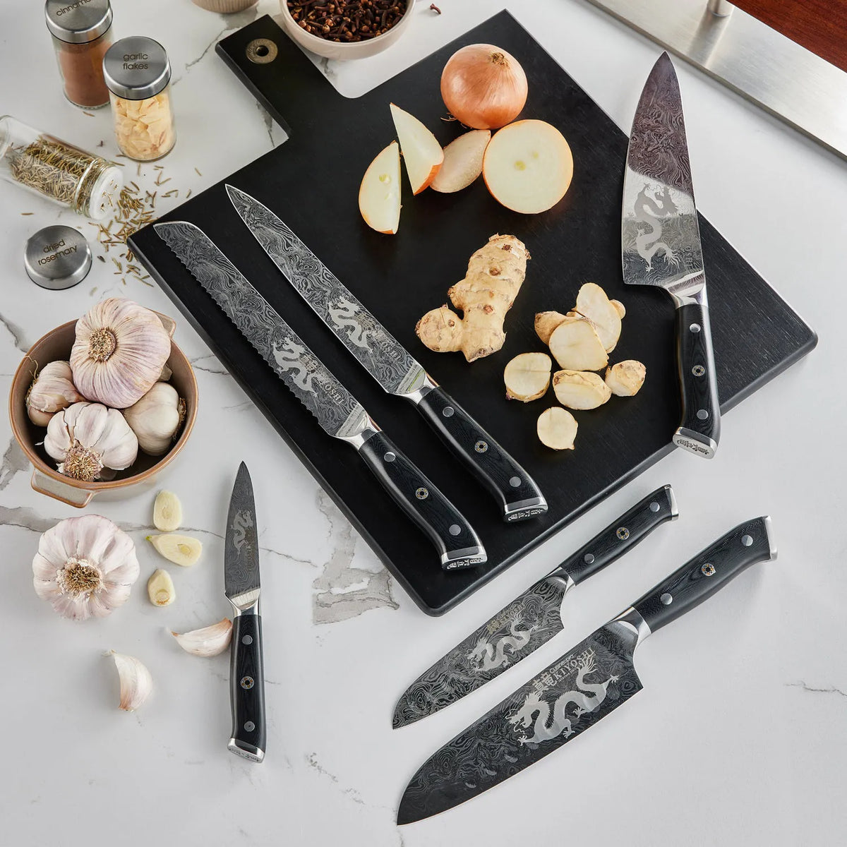  KIYOSHI™ Kei Knivblok - 7 Dele