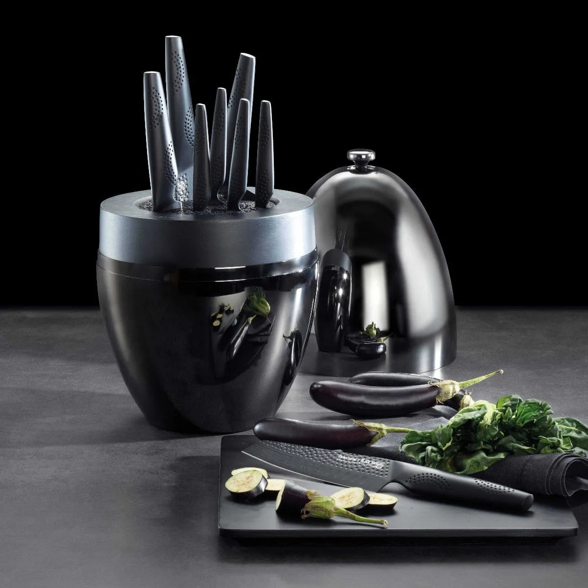  ID3® BLACK SAMURAI™ THE EGG Knivblok - 9 Dele