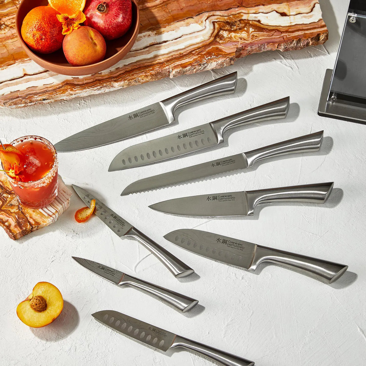  Damashiro® Nami Knivblok - 9 Dele