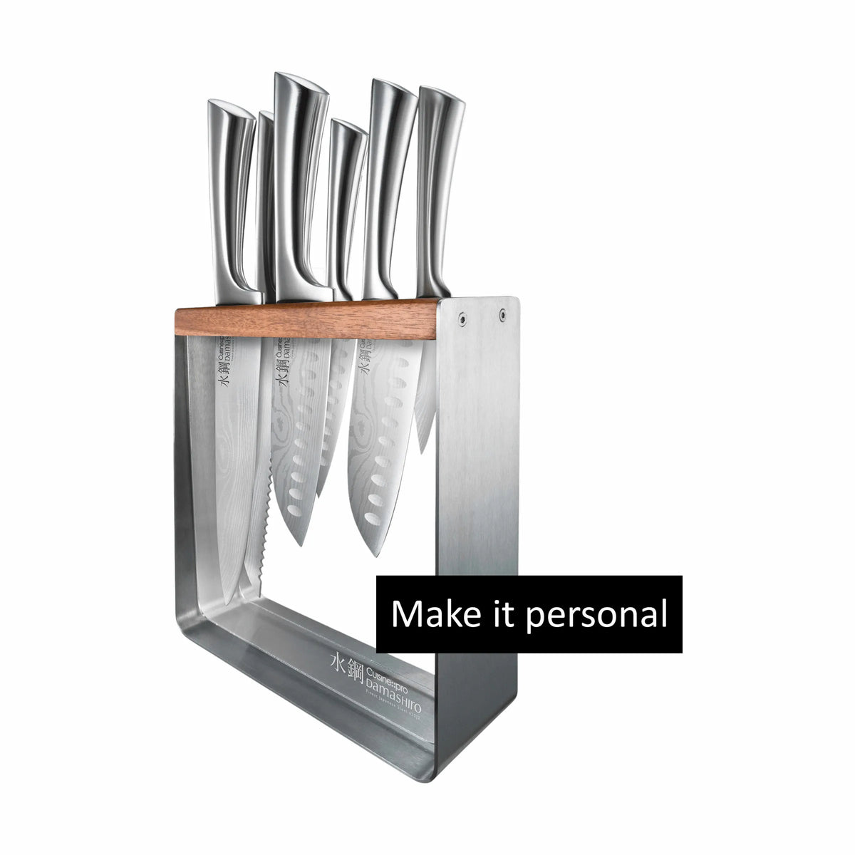  Damashiro® Kinzoku Knivblok - 7 Dele