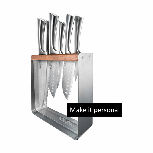  Damashiro® Kinzoku Knivblok - 7 Dele