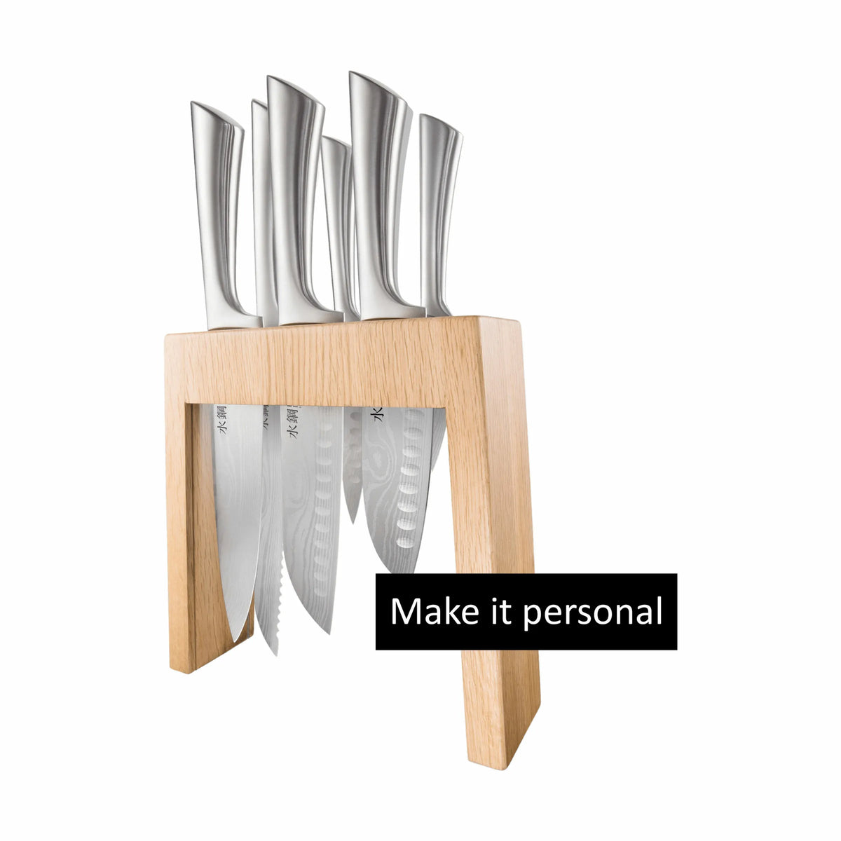  Damashiro® Mizu Knivblok - 7 Dele