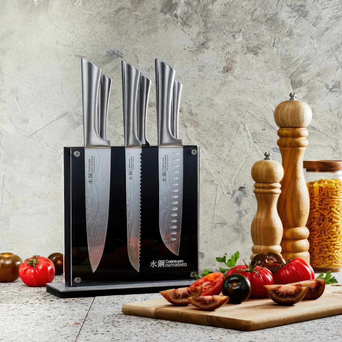  Damashiro® Kin Knivblok - 7 Dele
