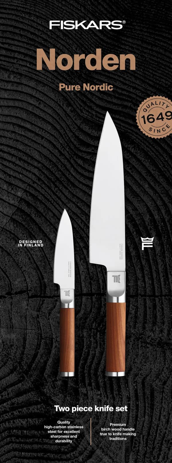 Fiskars Norden Knivsæt - 2 Dele