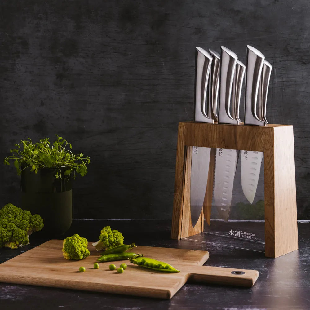  Damashiro® Mizu Knivblok - 7 Dele