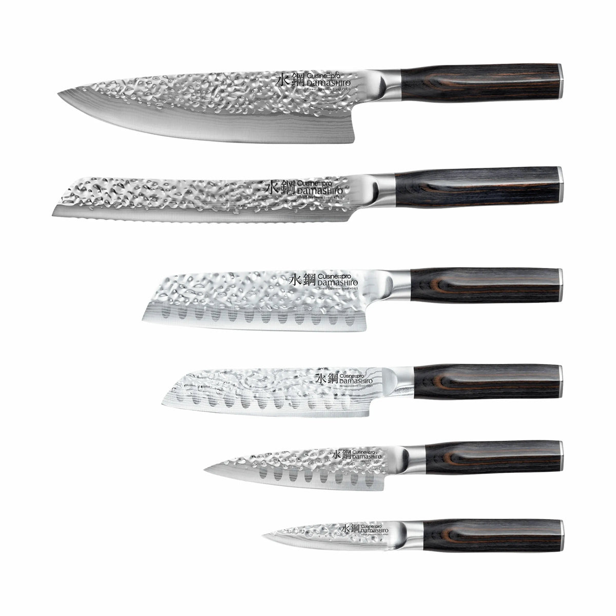  Damashiro® EMPEROR Mokuzai Knivblok - 7 Dele