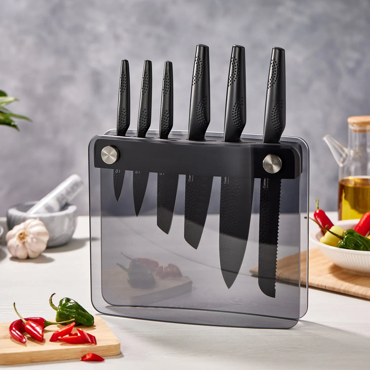  ID3® BLACK SAMURAI™ Sakai Knivblok - 7 Dele